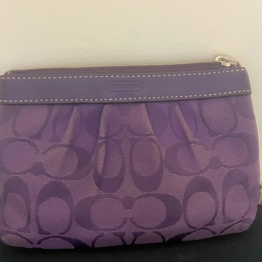 Coach Purple Wristlet